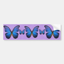 Herrlicher blauer Morpho Schmetterling Autosticker