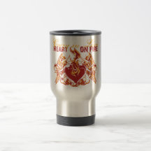 Herz auf Feuer Tee Tassen