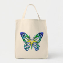 Herz aus Golds-Schmetterling Leinentaschen