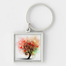 Herz-Baum Keychain Schlüsselband