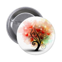 Herz-Baum-Knopf Buttons