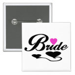 Herz-Braut-T-Shirts und Geschenke Button