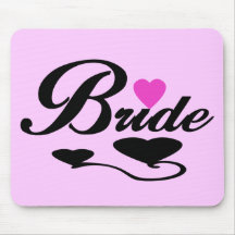 Herz-Braut-T-Shirts und Geschenke Mousepads