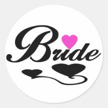 Herz-Braut-T-Shirts und Geschenke Runde Aufkleber