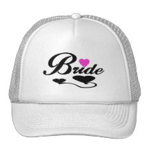 Herz-Braut-T-Shirts und Geschenke Trucker Mützen