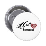 Herz eines Horsewoman Anstecknadelbutton