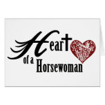 Herz eines Horsewoman Grußkarte