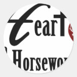 Herz eines Horsewoman Runder Aufkleber