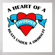 Herz eines Schwimmers Posterdrucke