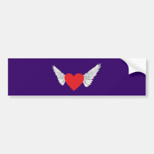 Herz Flügel heart wings Autosticker