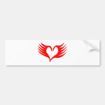 Herz Flügel heart wings Autosticker