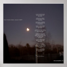 Herz-geformtes Mond-Plakat