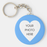 Herz-GrenzeKeychain Schablone - Baby-Blau Schlüsselbänder