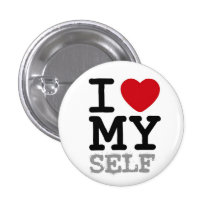 Herz I mein Selbst Anstecknadelbuttons
