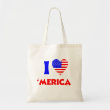 Herz I merica Einkaufstasche