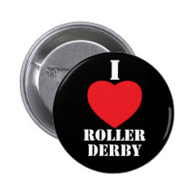Herz I Rolle Derby Anstecknadelbuttons