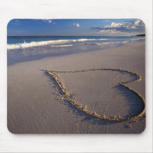 Herz in Sand mousepad