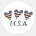 Herz kennzeichnet USA-Aufkleber