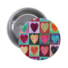 Herz-Kunst-Fliesen Buttons