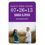 Herz-lila Save the Date Wedding Foto-Magnet