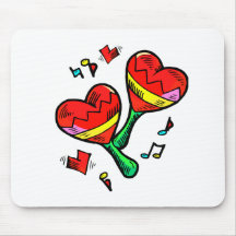 Herz maracas Musik-Liebebild Mauspads