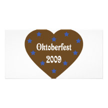 Herz mit Oktoberfest Ikone Bilderkarte