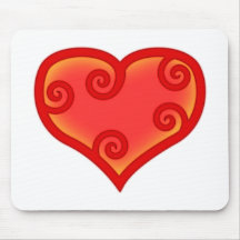 Herz Spiralen heart spirals Mauspad