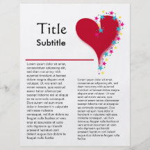 Herz u. Sterne Vollfarbige Flyer