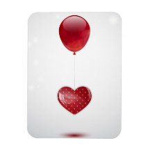 Herz und Ballon Flexibler Magnet