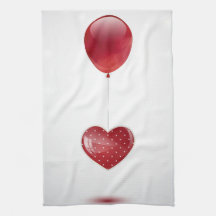 Herz und Ballon Handtuch