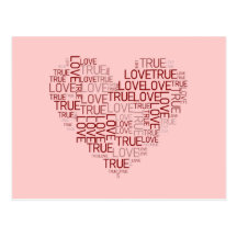Herz-und Liebe-Postkarte