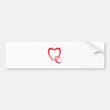 Herz und Ring Autosticker