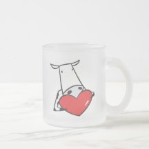 Herz-Valentinsgrußkuh Kaffee Tassen