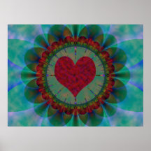 Herzen und Plakat der Blumen-2