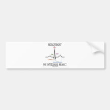 Herzschlag meine interne Musik (ECG/EKG Herzschlag Auto Sticker