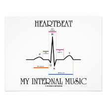 Herzschlag meine interne Musik (ECG/EKG Herzschlag Ankündigungskarte