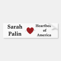 Herzschlag, Sarah Palin, Herzschlag ofAmerica Autoaufkleber