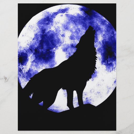 Heulenwolf am Mond Flyerbedruckung