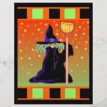 Hexe-Flyer Halloween