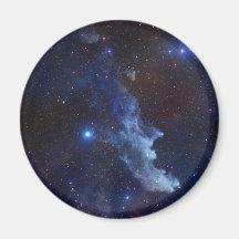 Hexe-Hauptnebelfleck-Blau-Raum Kühlschrankmagnet