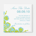 Hibiskus-Freude Save the Date Magnete