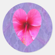 Hibiskus-Herz Sticker
