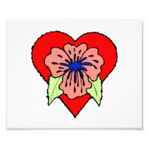 Hibiskus im grafischen Liebeentwurf des Herzens Kunst Foto