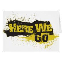 Hier gehen wir grußkarte