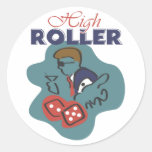 High Roller Runde Aufkleber