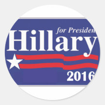 Hillary Clinton für Präsidenten 2016 Runder Aufkleber