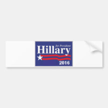 Hillary Clinton für Präsidenten Autoaufkleber 2016