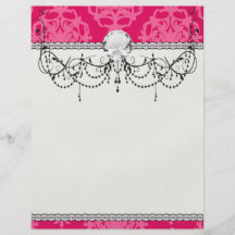 Himbeere und rosa Damast Flyerbedruckung