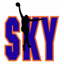 Himmelbasketball-Textentwurf Photo Statuen