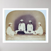 Hindische Brahmins in Delhi, 19. Jahrhundert (Sepi Plakatdruck